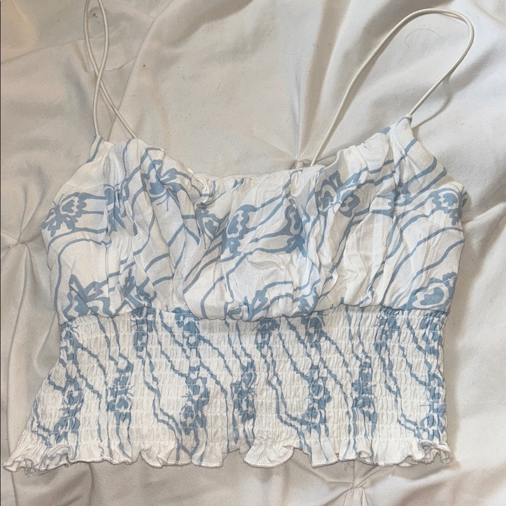 La Hearts Blue and White Floral Camisole